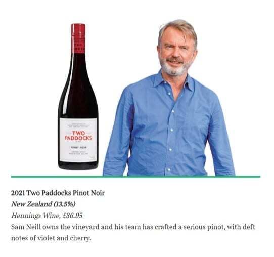 Celebrity Wines Sunday Times