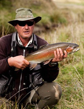 Well dressed fisherman