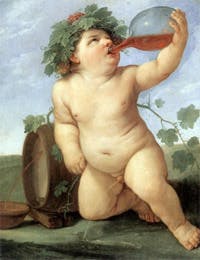 Wine cherub